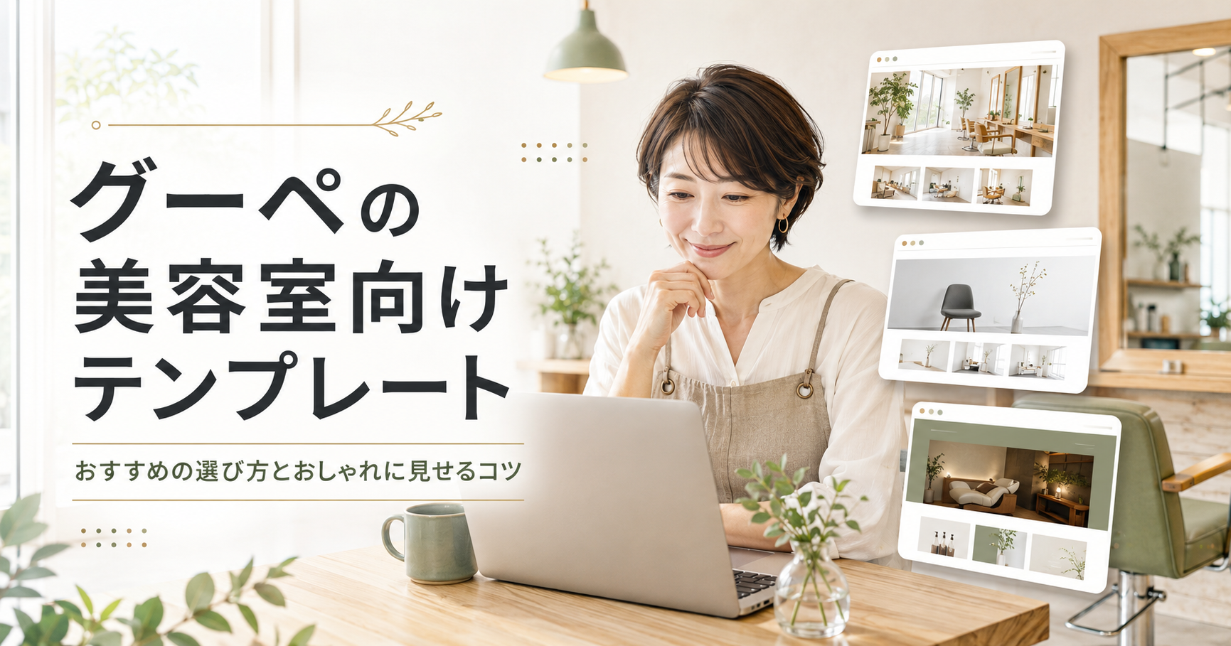 グーペの美容室向けテンプレートの選び方とおしゃれに見せるコツ